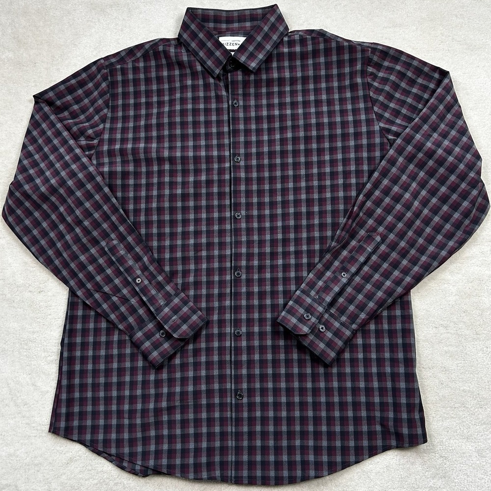 Mizzen+Main Shirt Mens L Standard Fit Leeward Stretch Performance Long Sleeve